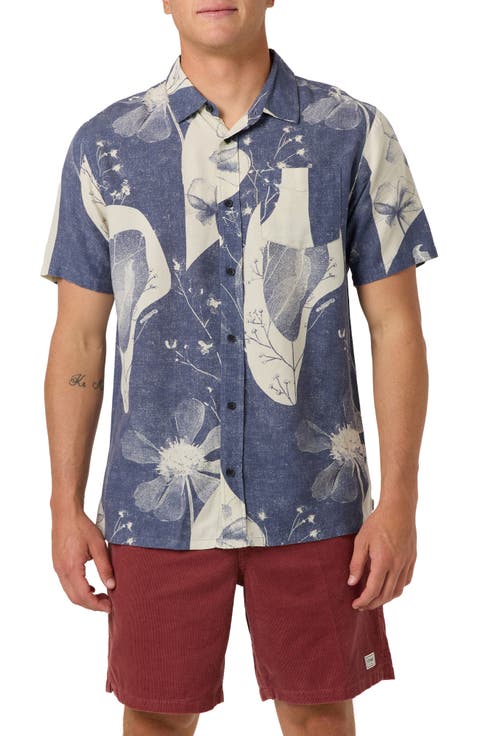 Standard Fit OG Floral Print Short Sleeve Button-Up Shirt