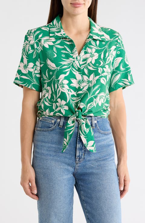 Baja Tie Front Short Sleeve Shirt