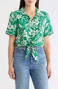 Sanctuary Baja Tie Front Short Sleeve Shirt