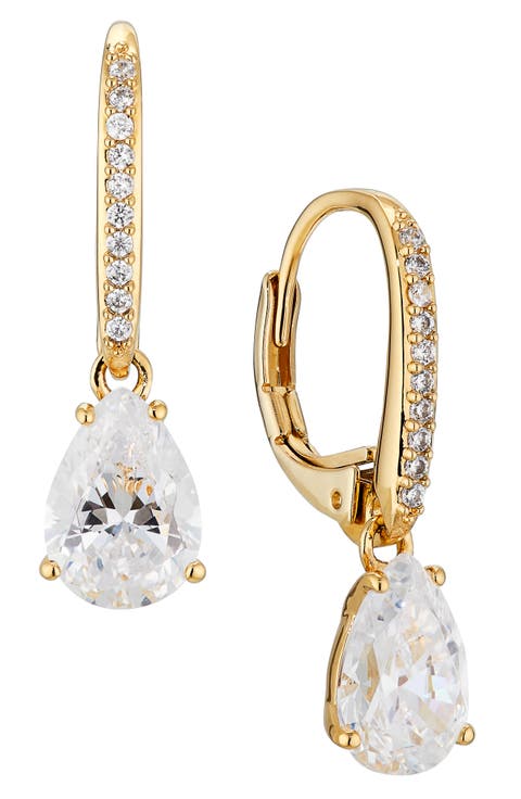 Modern Love Cubic Zirconia Pear Drop Earrings