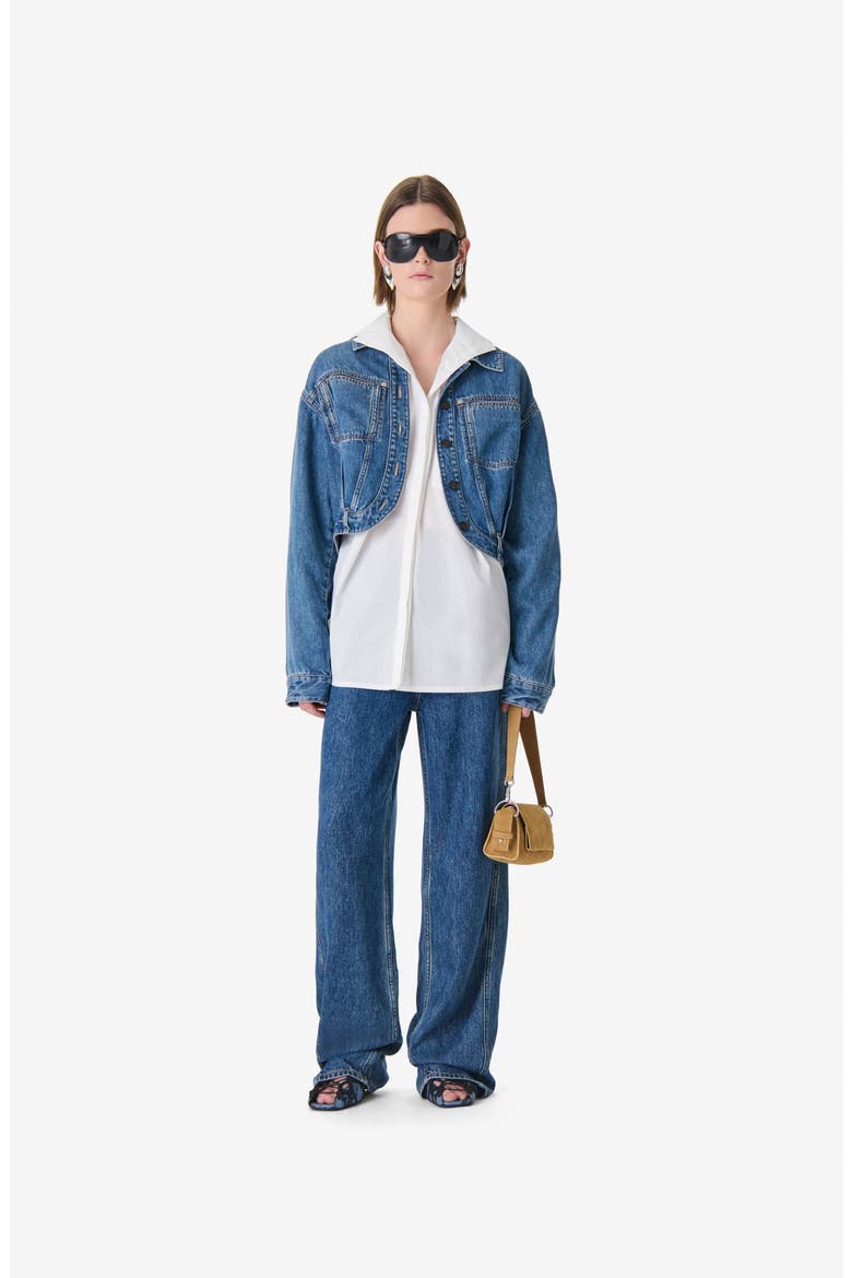 Nylia Oversized Cotton Shirt, Alternate, color, PORCELAIN