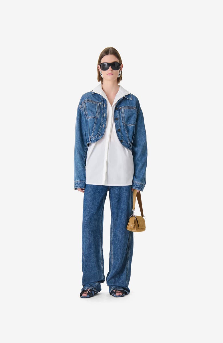 IRO Nylia Oversized Cotton Shirt, Alternate, color, Porcelain