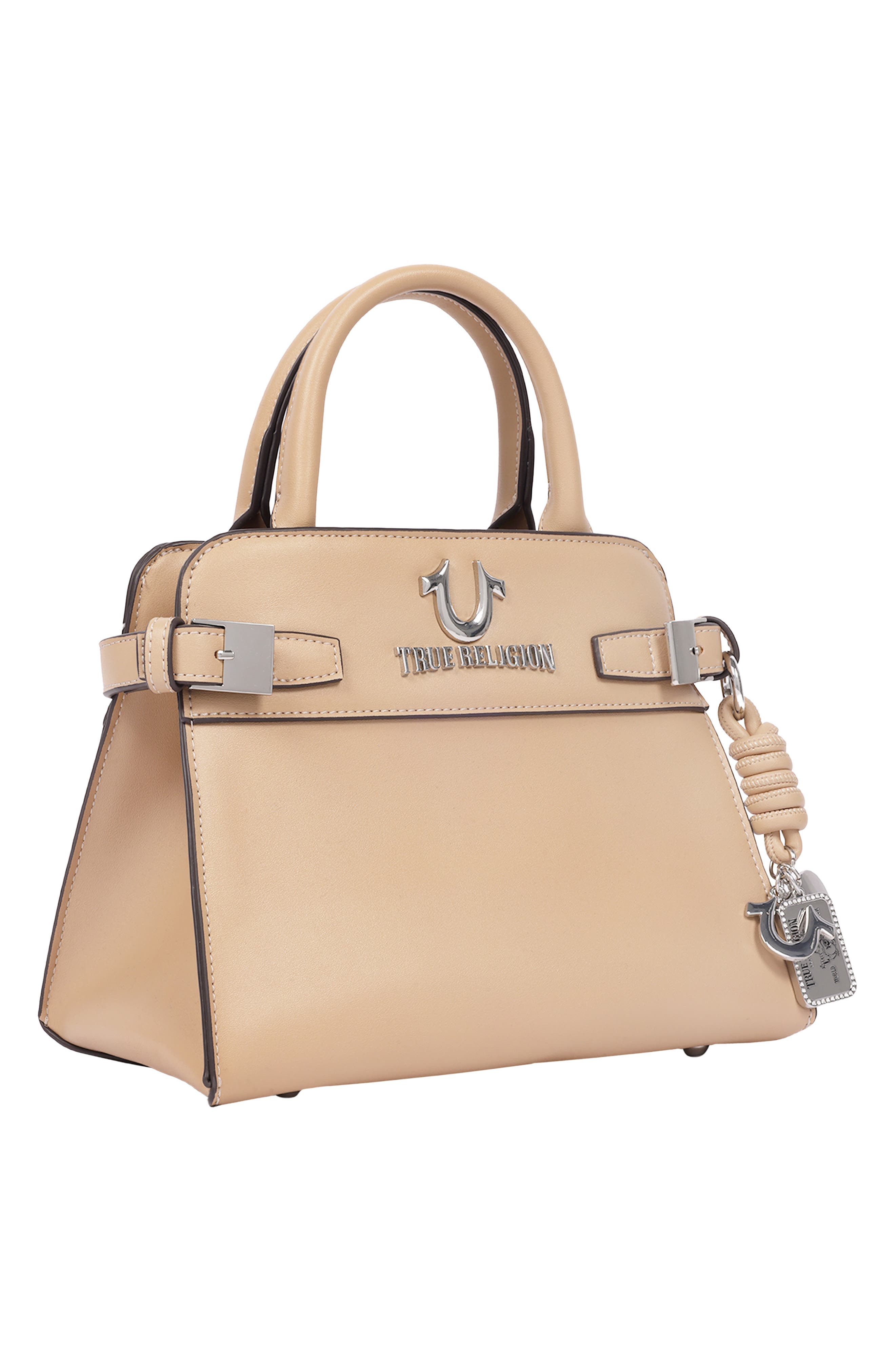 Beckham Faux Leather Belted Tote, Alternate, color, TAN