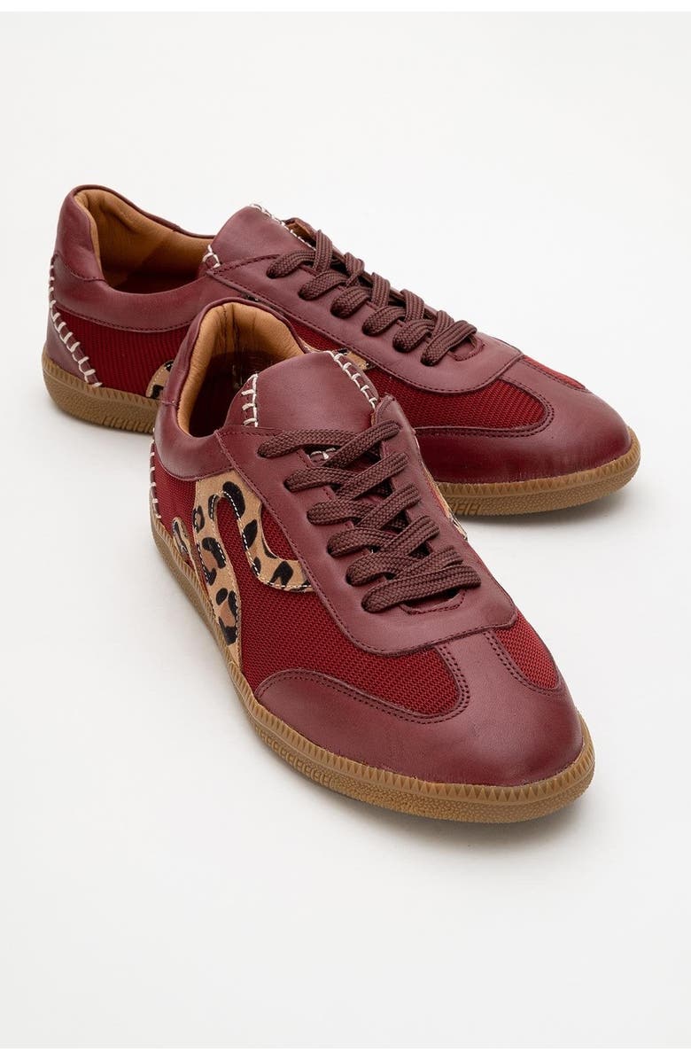 Forever & Always Shoes Perry Leather Sneakers, Main, color, Burgundy Leather