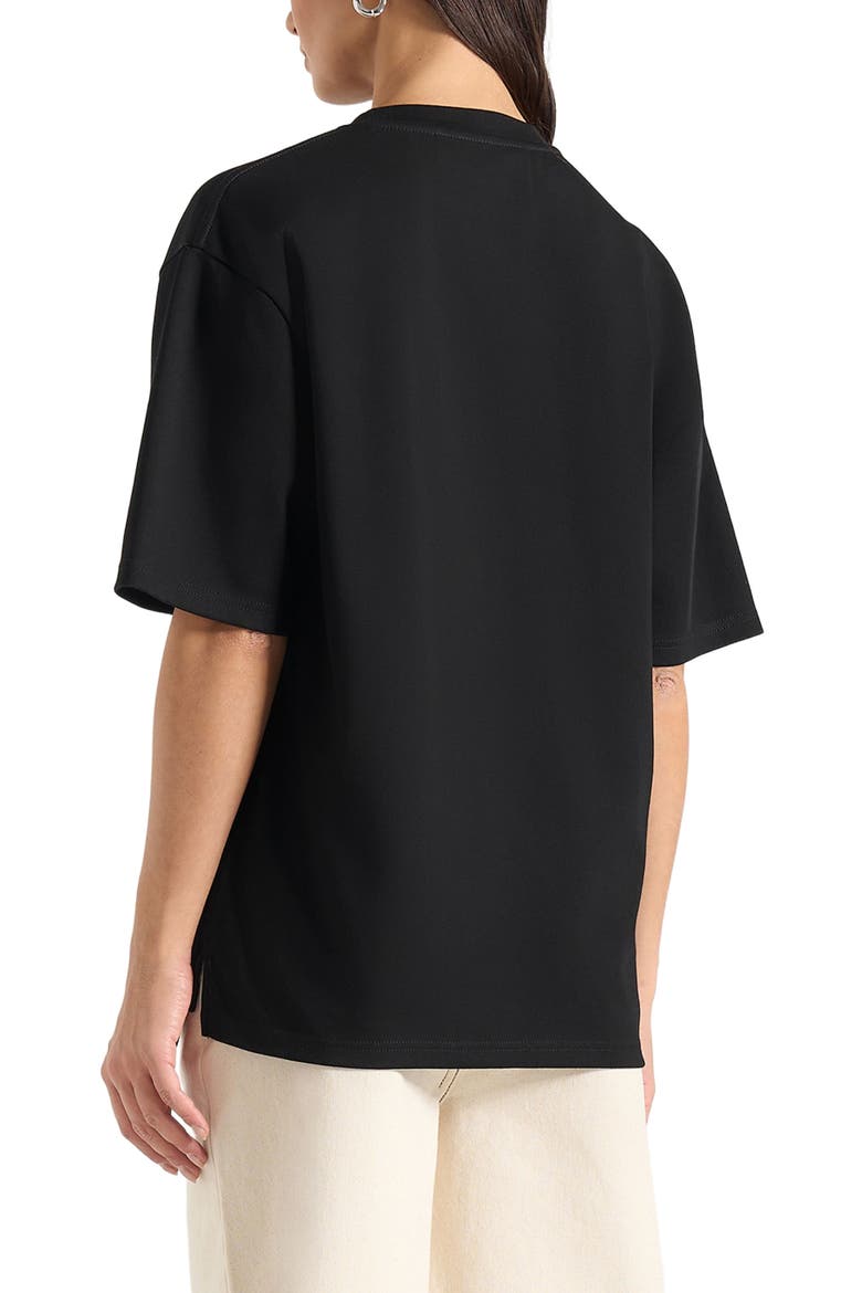 TS008 Unisex Floral Eiffel Cotton T-Shirt, Alternate, color, Black