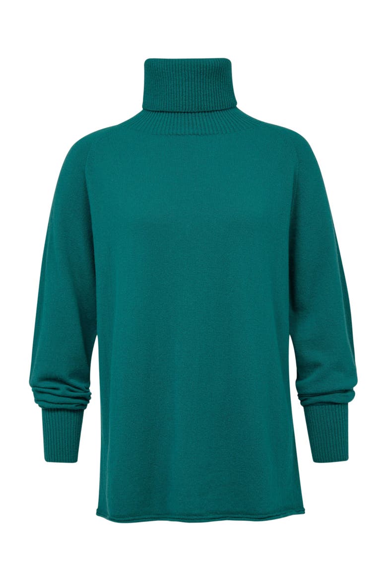 Geelong Wool Slouch Turtleneck Sweater, Main, color, SEA GREEN