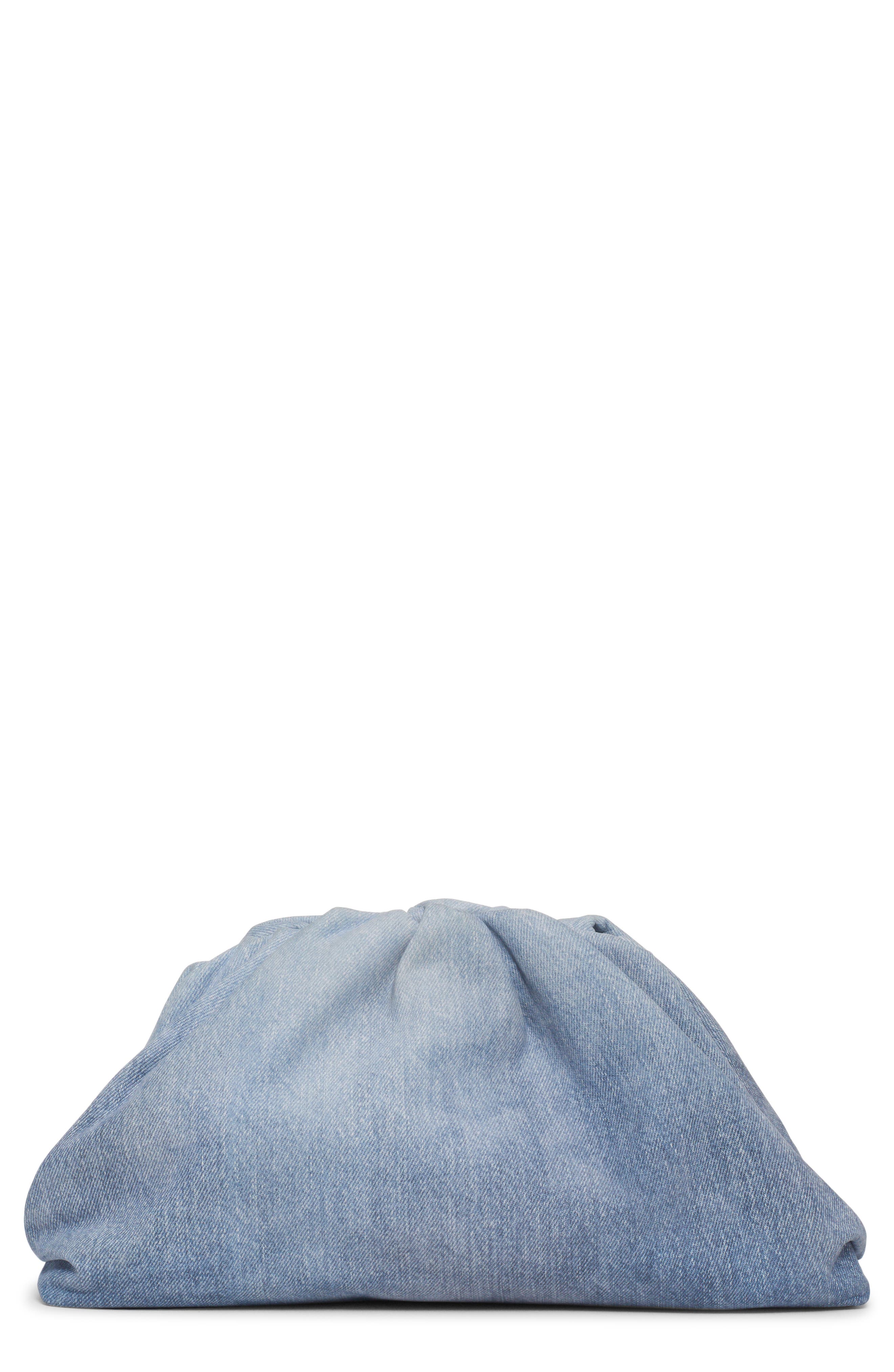 Bottega Veneta Teen Denim Printed Leather Pouch, Main, color, 