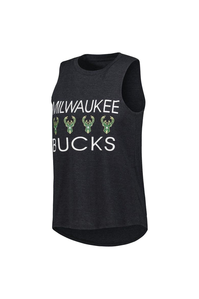Women's Concepts Sport Hunter Green/Black Milwaukee Bucks Team Tank Top & Pants Sleep Set, Alternate, color, Hunter Green