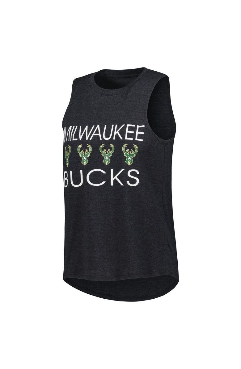 CONCEPTS SPORT Women's Concepts Sport Hunter Green/Black Milwaukee Bucks Team Tank Top & Pants Sleep Set, Alternate, color, Hunter Green