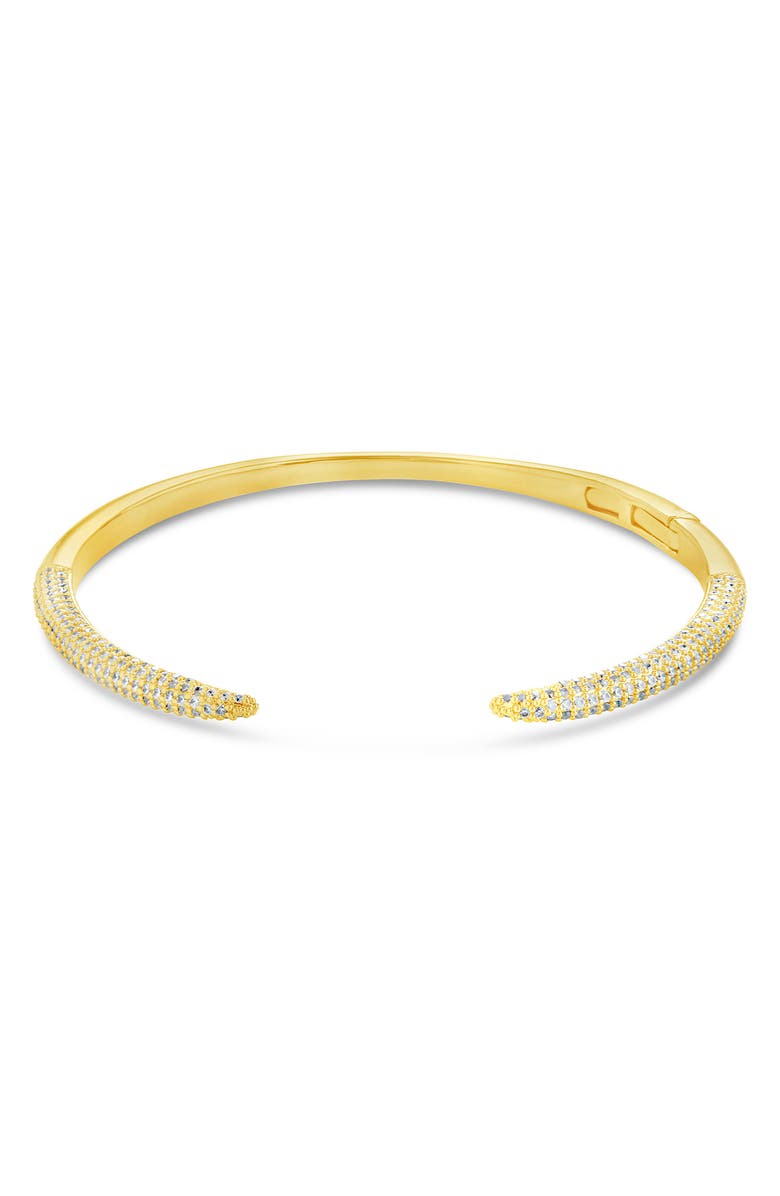 Sterling Forever CZ Open Spike Cuff Bracelet, Main, color, Gold