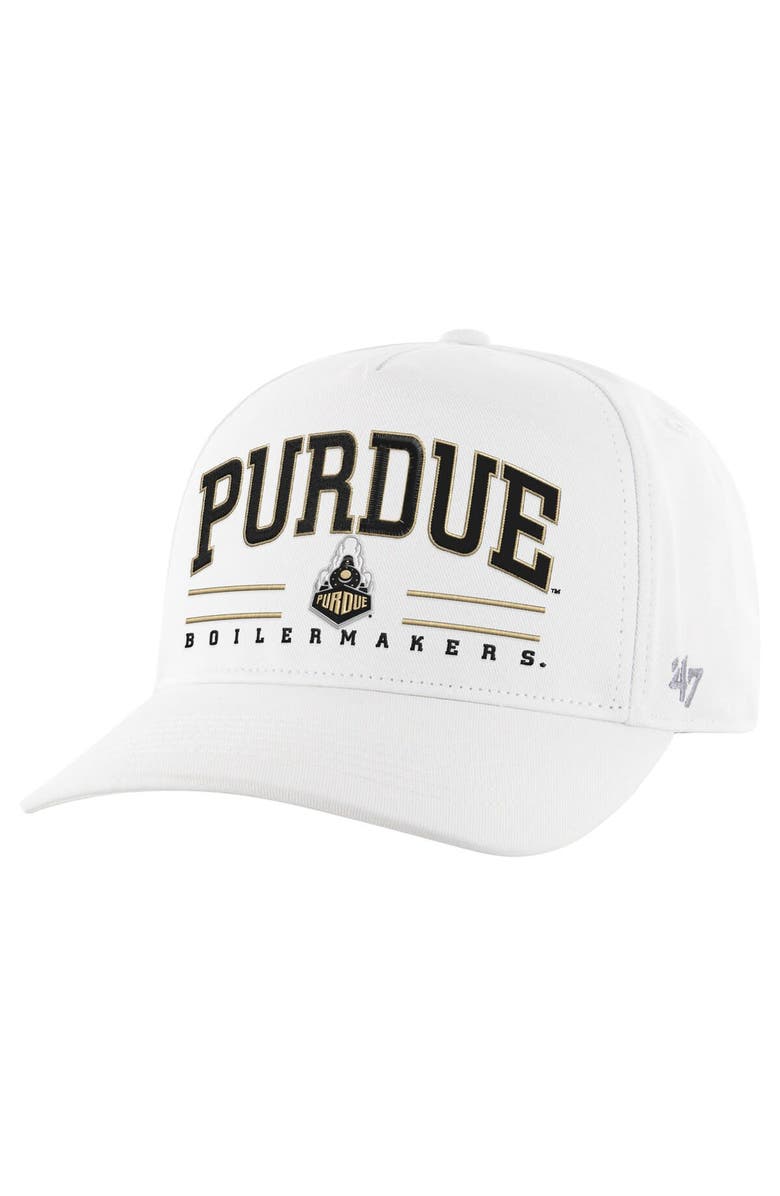 '47 Men's '47 White Purdue Boilermakers Roscoe Hitch Adjustable Hat, Main, color,