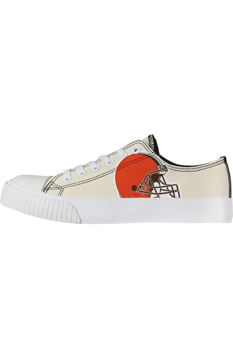 FOCO Women's FOCO Cream Cleveland Browns Low Top Canvas Shoes, Alternate, color,