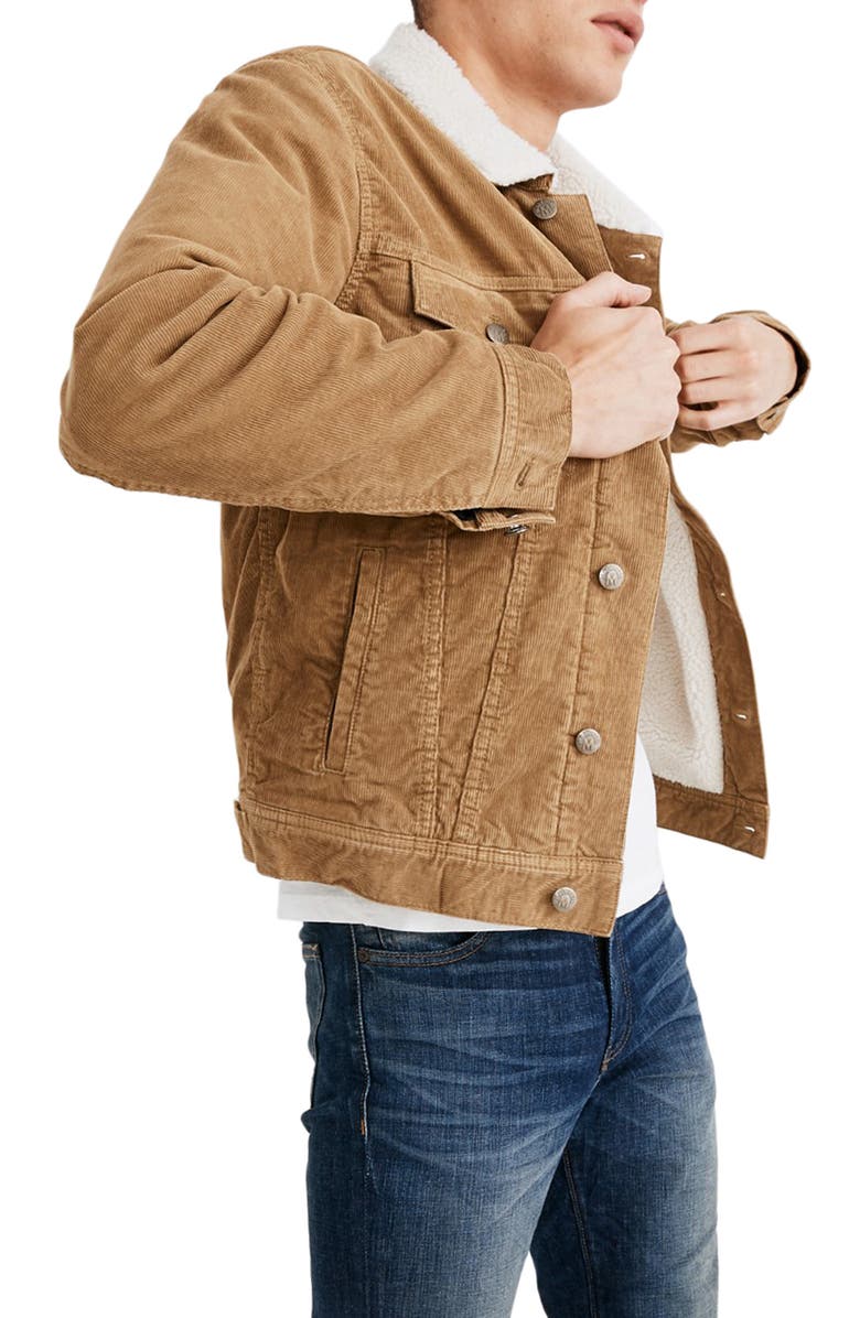 Madewell Fleece Lined Classic Jean Jacket Corduroy Edition, Alternate, color,