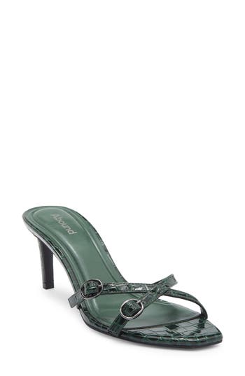 Abound Sylvia Croc Embossed Heeled Sandal In Green