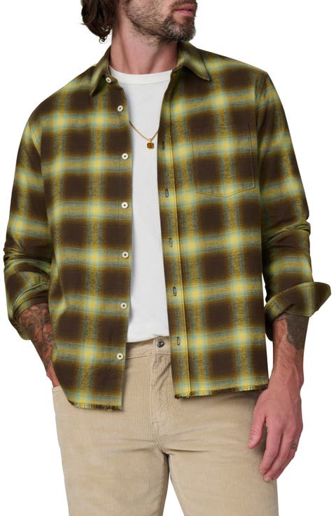 Keanu Ripped Plaid Button-Up Shirt