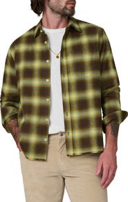 Joe's Jeans Keanu Ripped Plaid Button-Up Shirt
