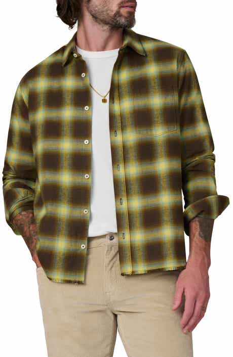 Joe's Jeans Keanu Ripped Plaid Button-Up Shirt