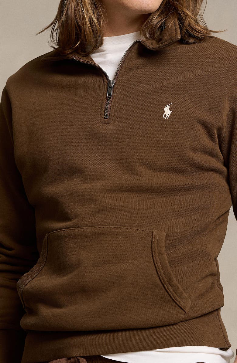 Polo Ralph Lauren French Terry Quarter Zip Sweatshirt, Alternate, color, 
