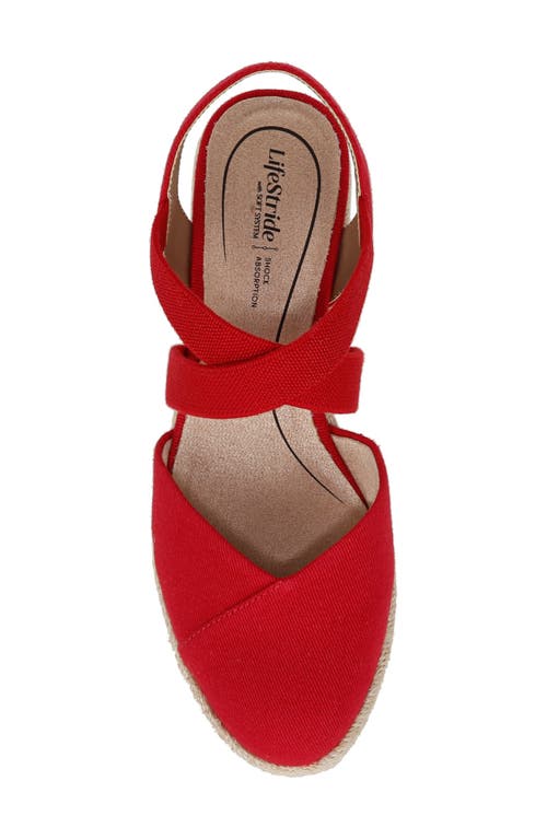 LIFESTRIDE LIFESTRIDE KIMBALL SLINGBACK ESPADRILLE PLATFORM WEDGE