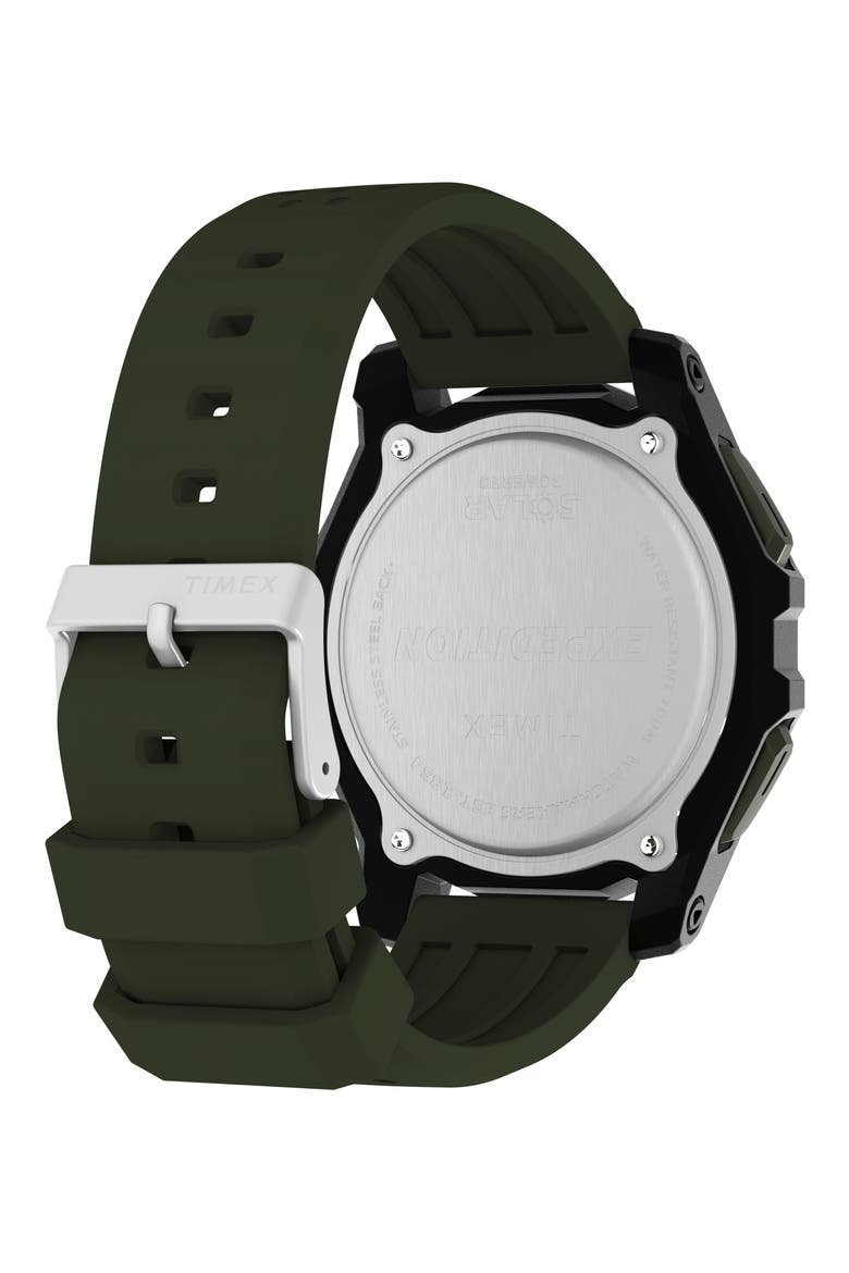 Expedition Ridge Solar Digital Silicone Strap Watch, 49mm, Alternate, color, GREEN