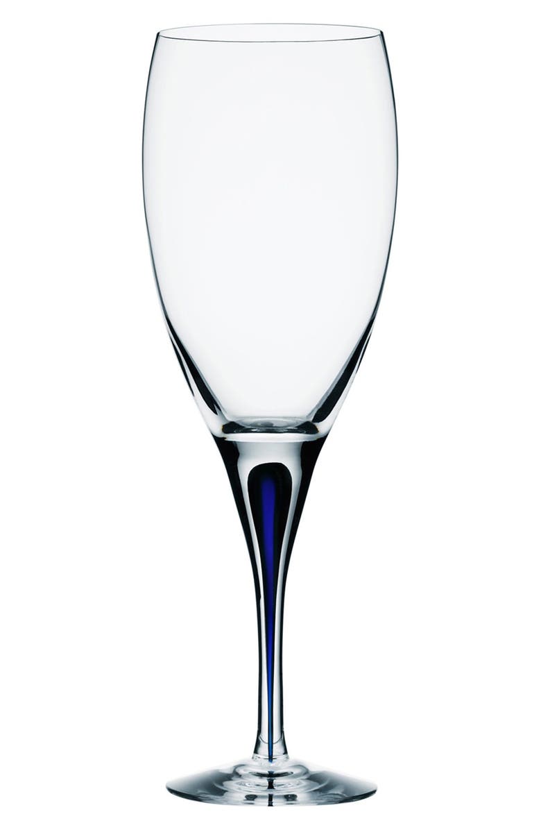 Orrefors Intermezzo White Wine Glass, Main, color, Clear/ Blue