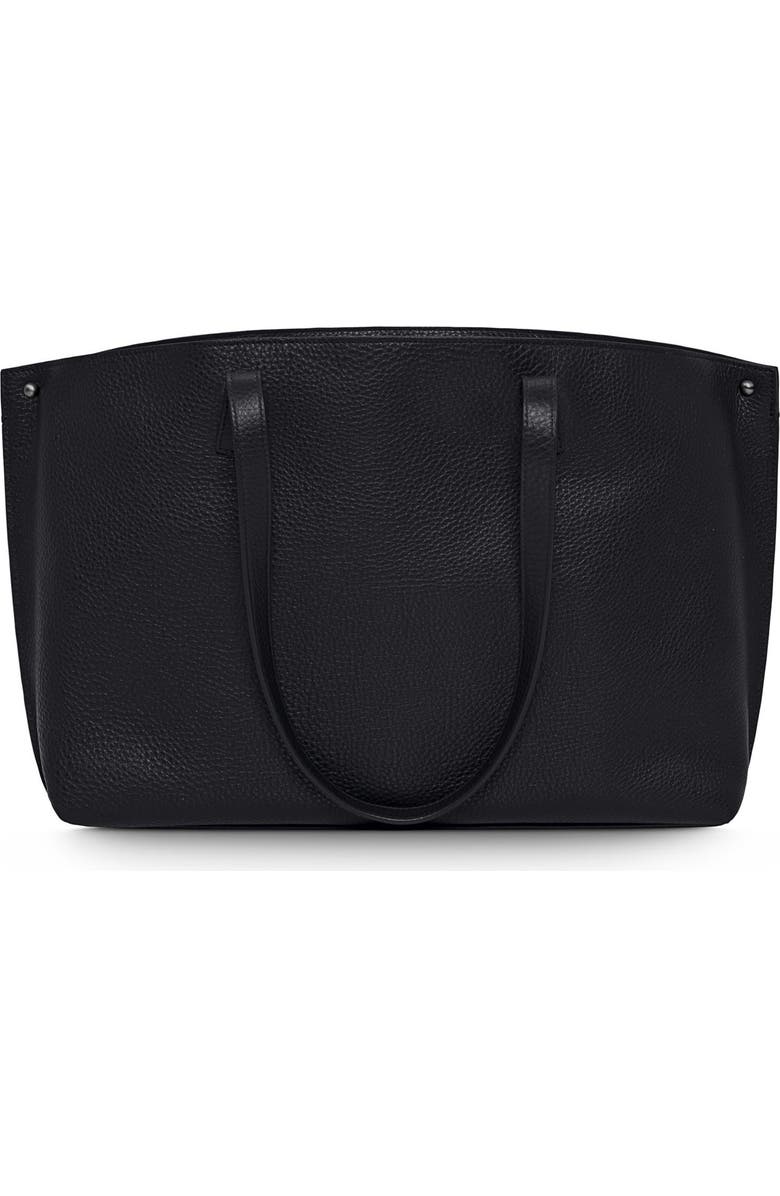 Akris Small AI Leather Tote, Alternate, color, Black