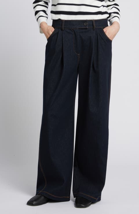 Sarta Wide Leg Jersey Trouser Jeans