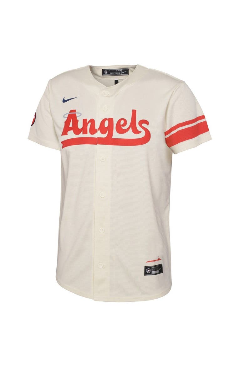 Youth Nike Shohei Ohtani Cream Los Angeles Angels 2022 City Connect Replica Player Jersey, Alternate, color, Cream