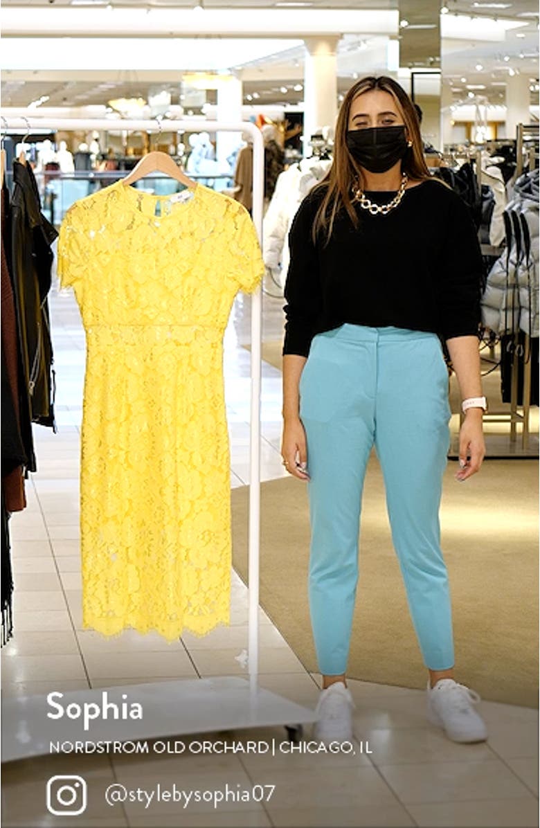 Lace Short Sleeve Midi Dress, sales video thumbnail