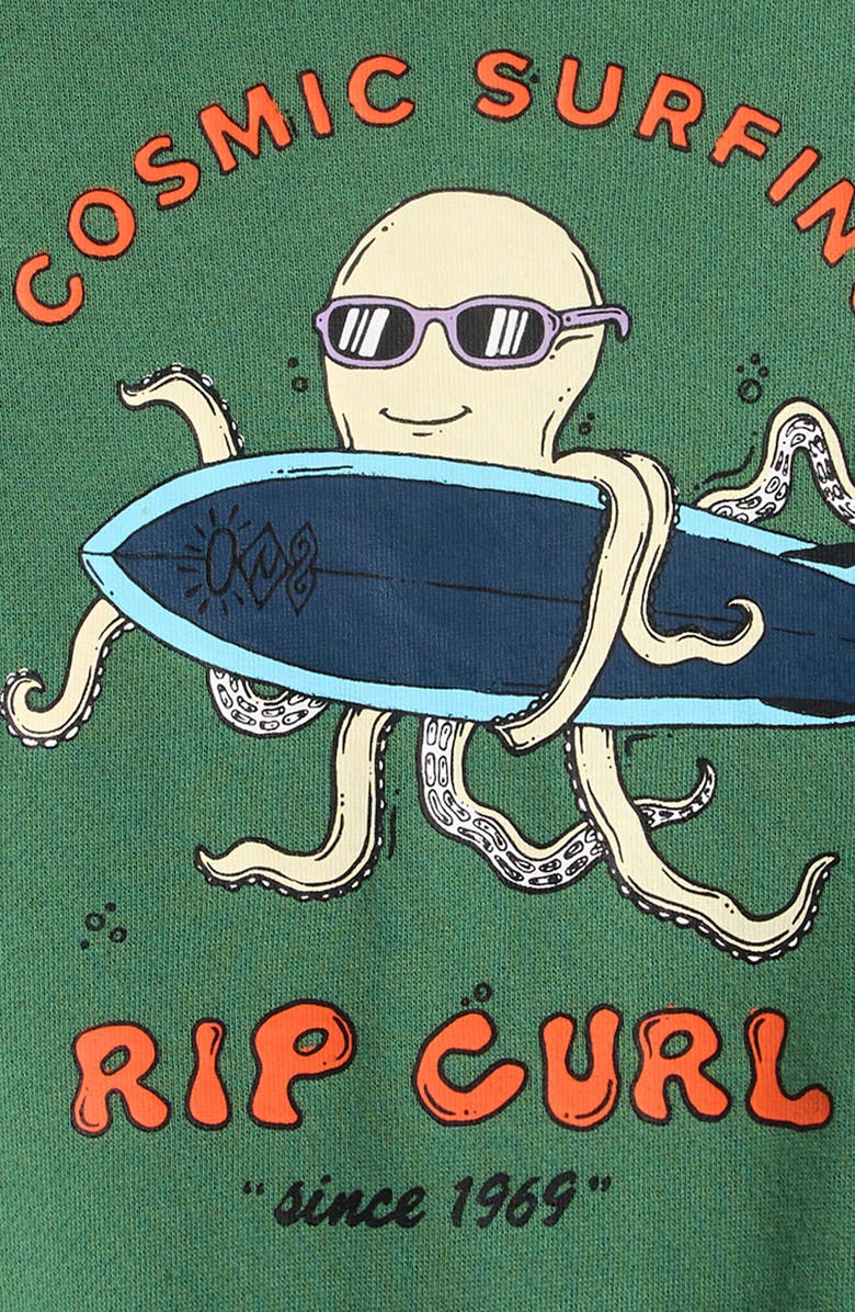 Rip Curl Kids' Cosmic Surfing Zip Hoodie, Alternate, color, Grass Green