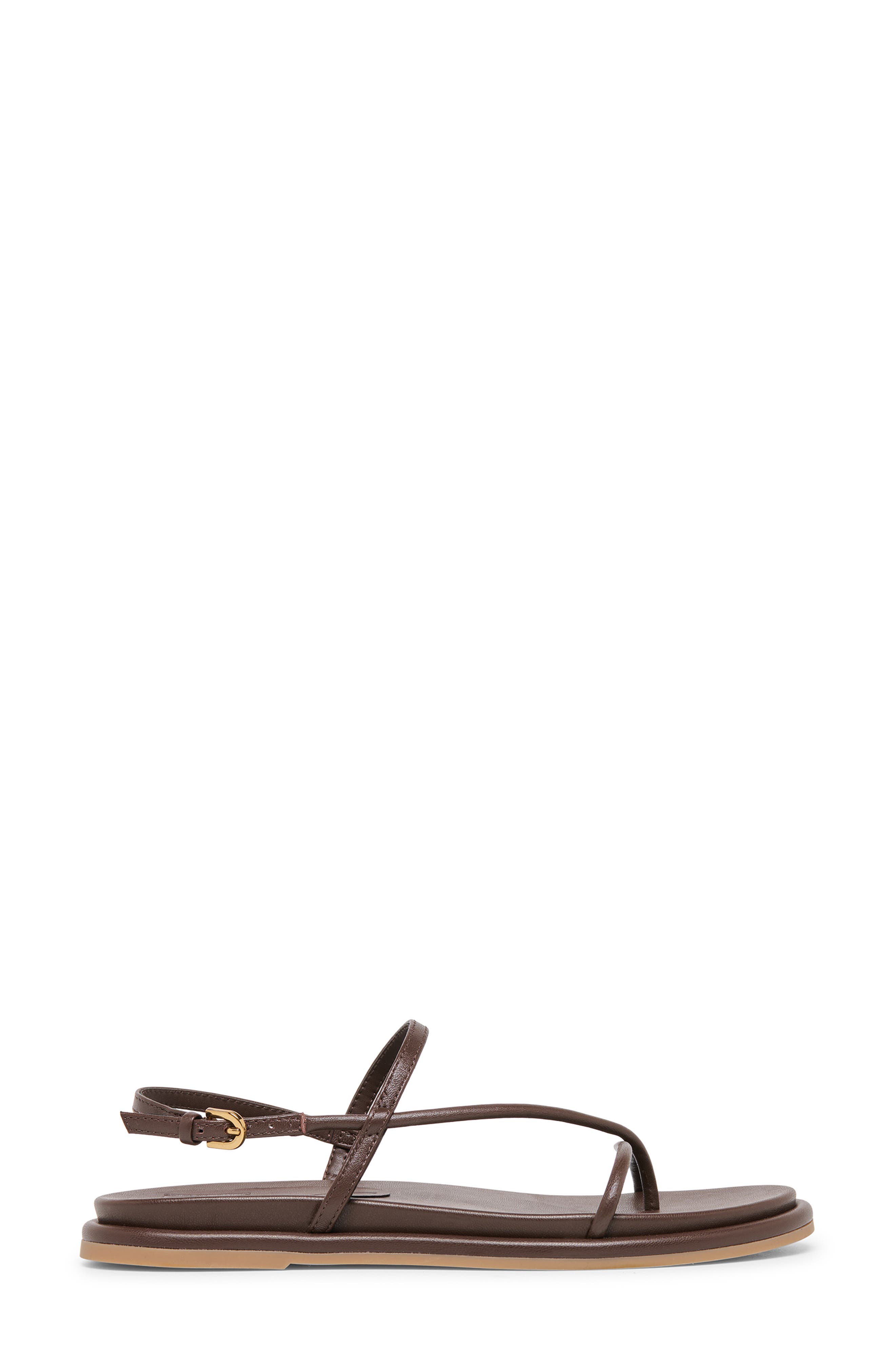 Dom Strappy Sandal, Alternate, color, DARK BROWN LEATHER