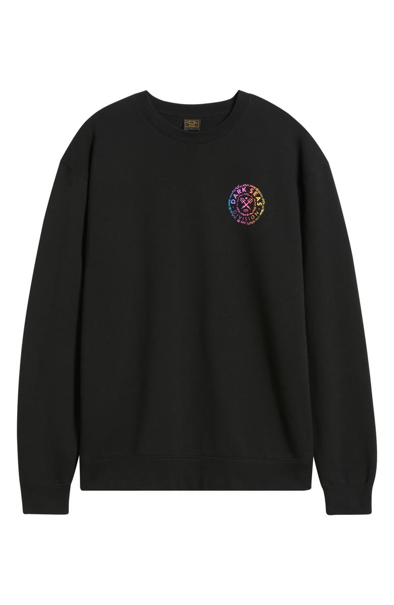 DARK SEAS Neon Logo Fleece Sweatshirt, Alternate, color, Black