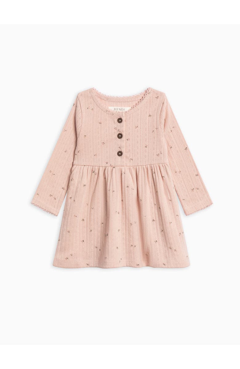 Kendi Bryn Pointelle Henley Dress, Alternate, color, Haran Floral