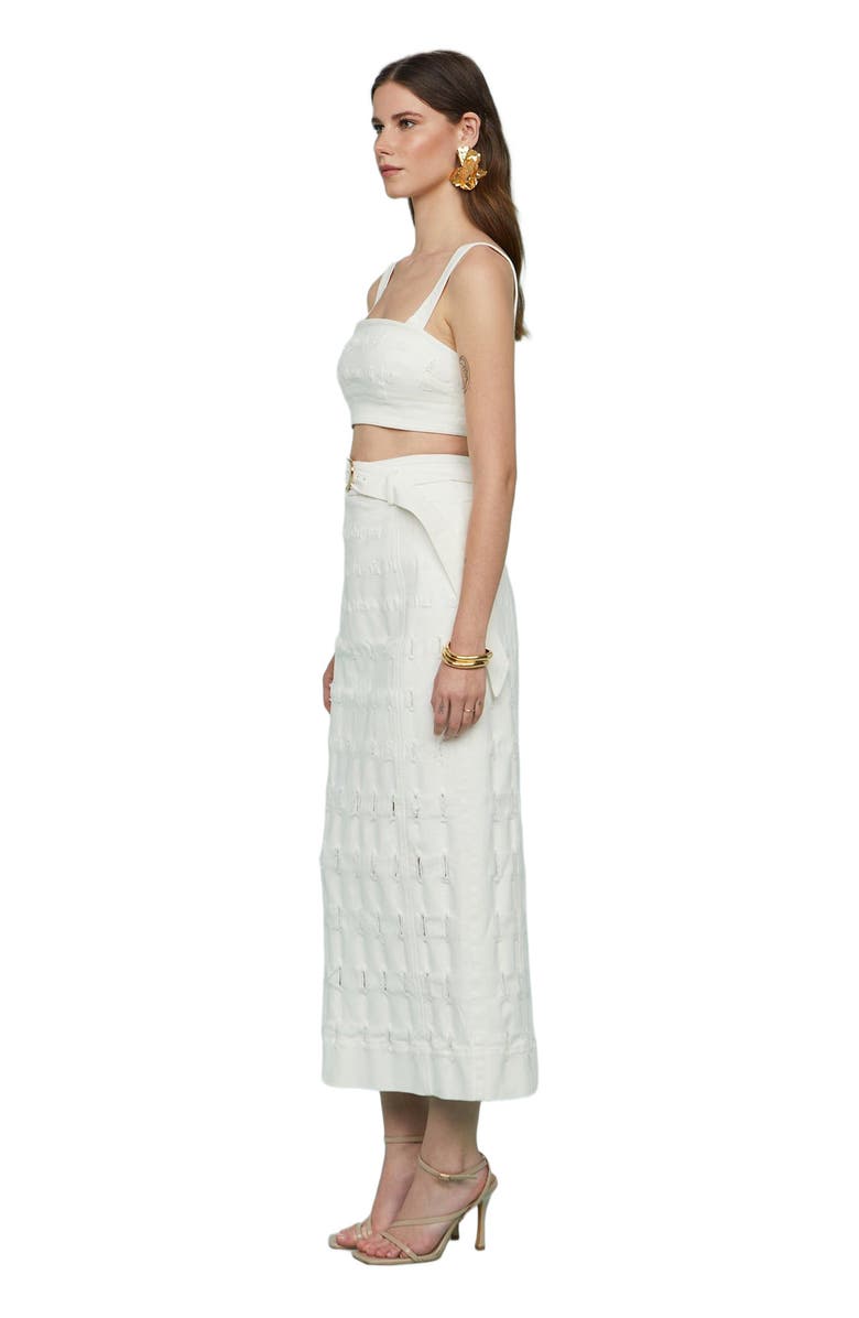 AMUR Gabi Textured Twill Top, Alternate, color, Sea Salt