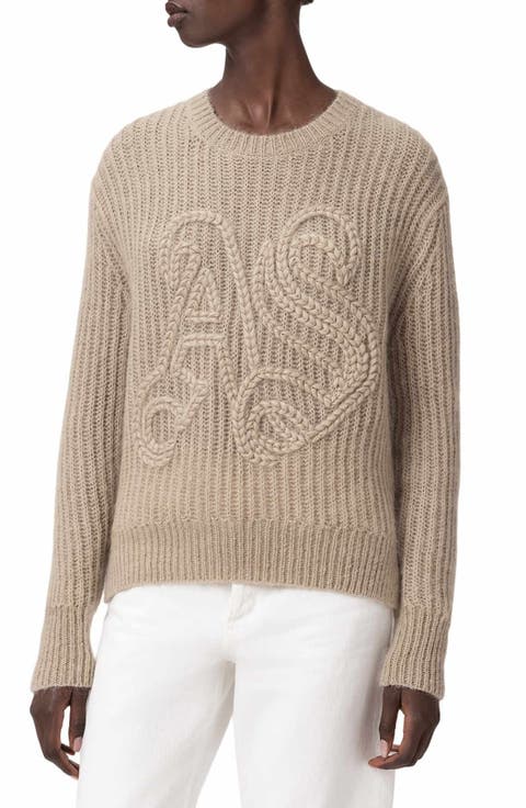 Chain Stitch Monogram Mohair & Merino Wool Blend Sweater