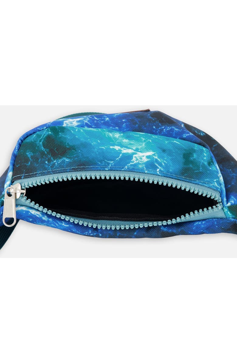 Deux par Deux Adjustable Straps Wave Fanny Pack, Alternate, color, Blue Wave Print