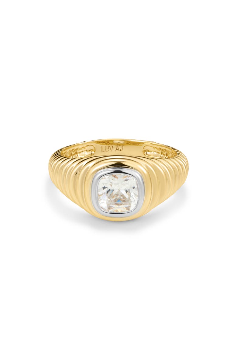 Luv AJ The Georgia Stone Signet Ring, Main, color, Gold