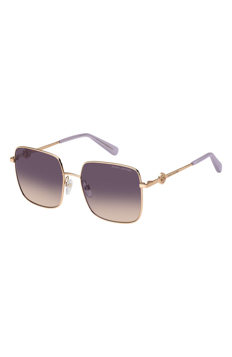 Marc Jacobs 58mm Gradient Square Sunglasses, Alternate, color, 
