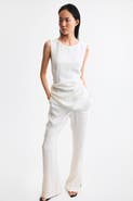 H&M Open-back Linen-blend Top