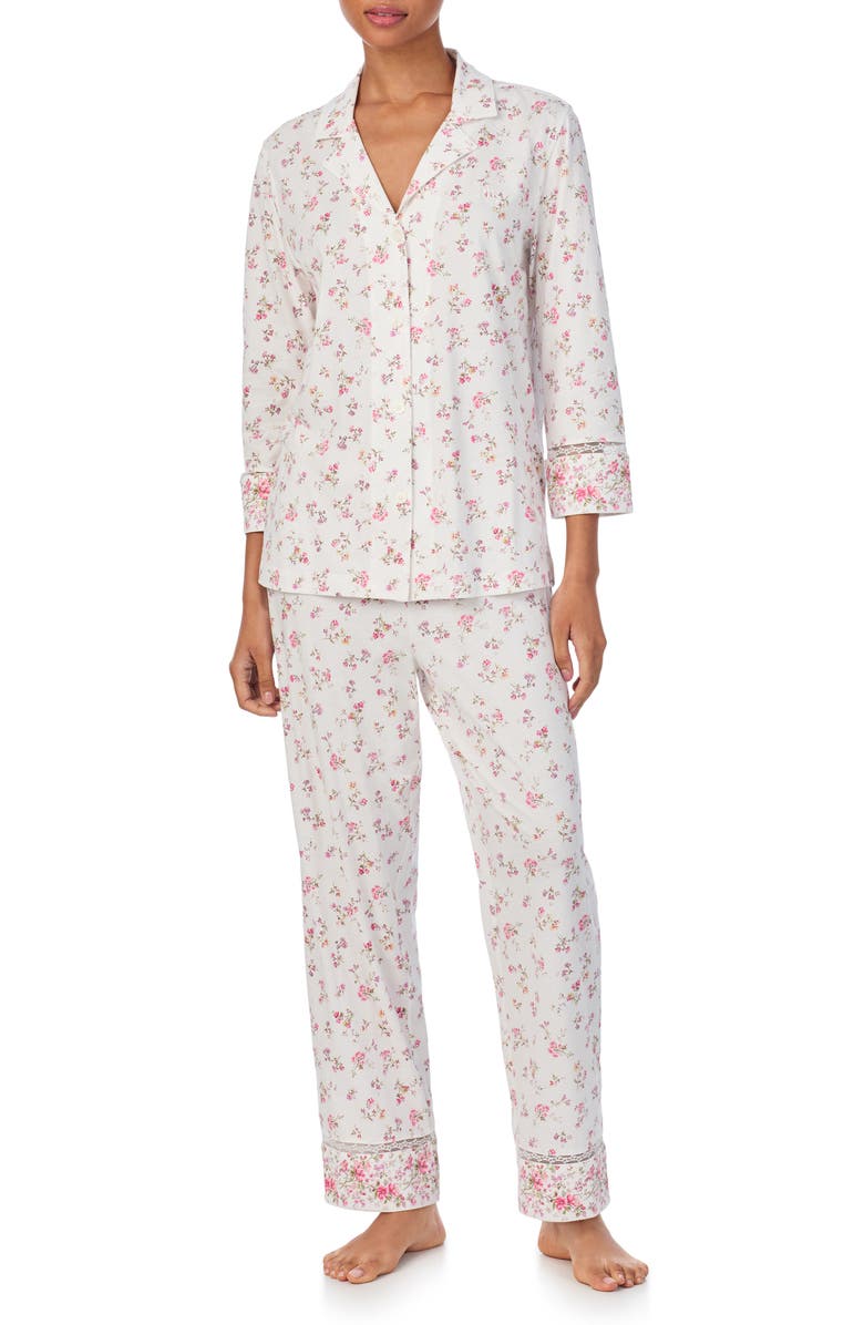 Lauren Ralph Lauren Floral Cotton Pajamas, Main, color, 