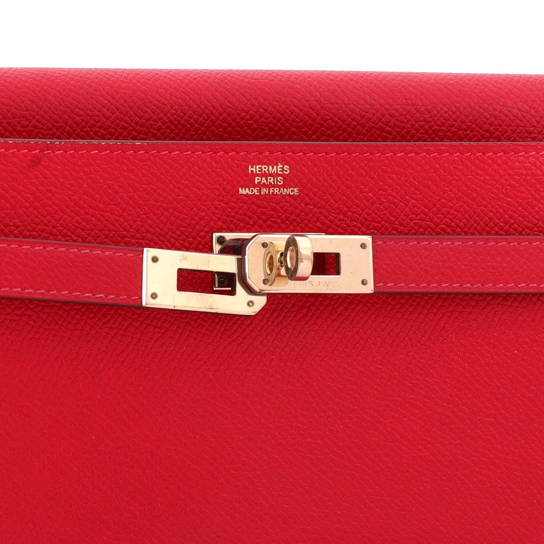 Kelly Wallet Epsom Long, Alternate, color, Rouge Vif