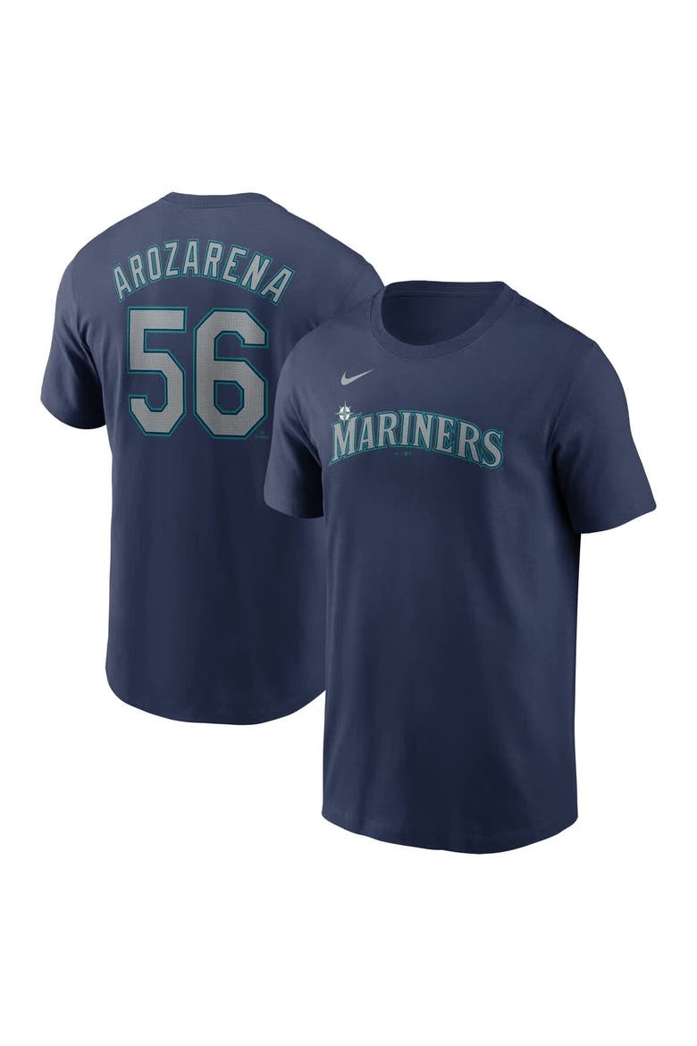 Men's Nike Randy Arozarena Navy Seattle Mariners Fuse Name & Number T-Shirt, Alternate, color, Navy
