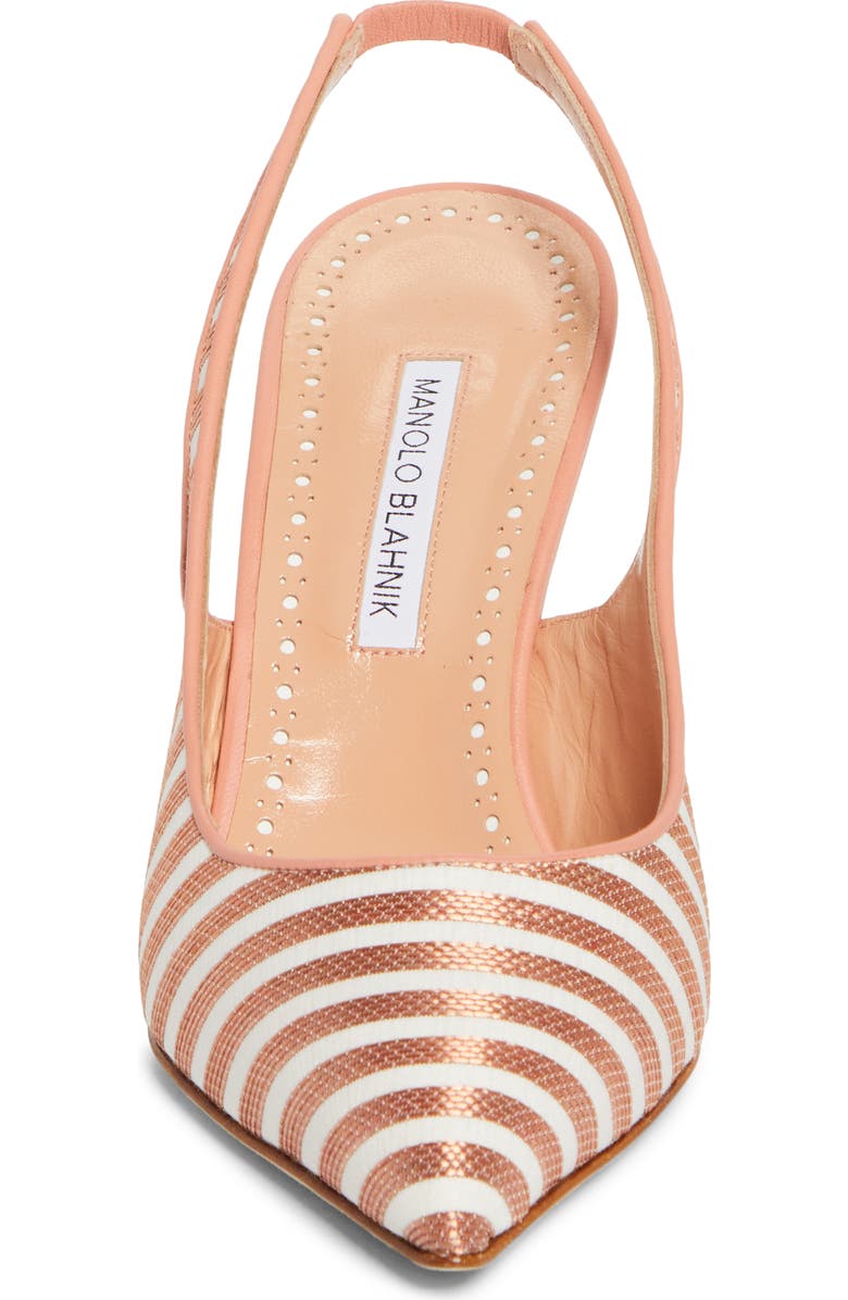 Manolo Blahnik Allurafia Stripe Slingback Pump, Alternate, color,
