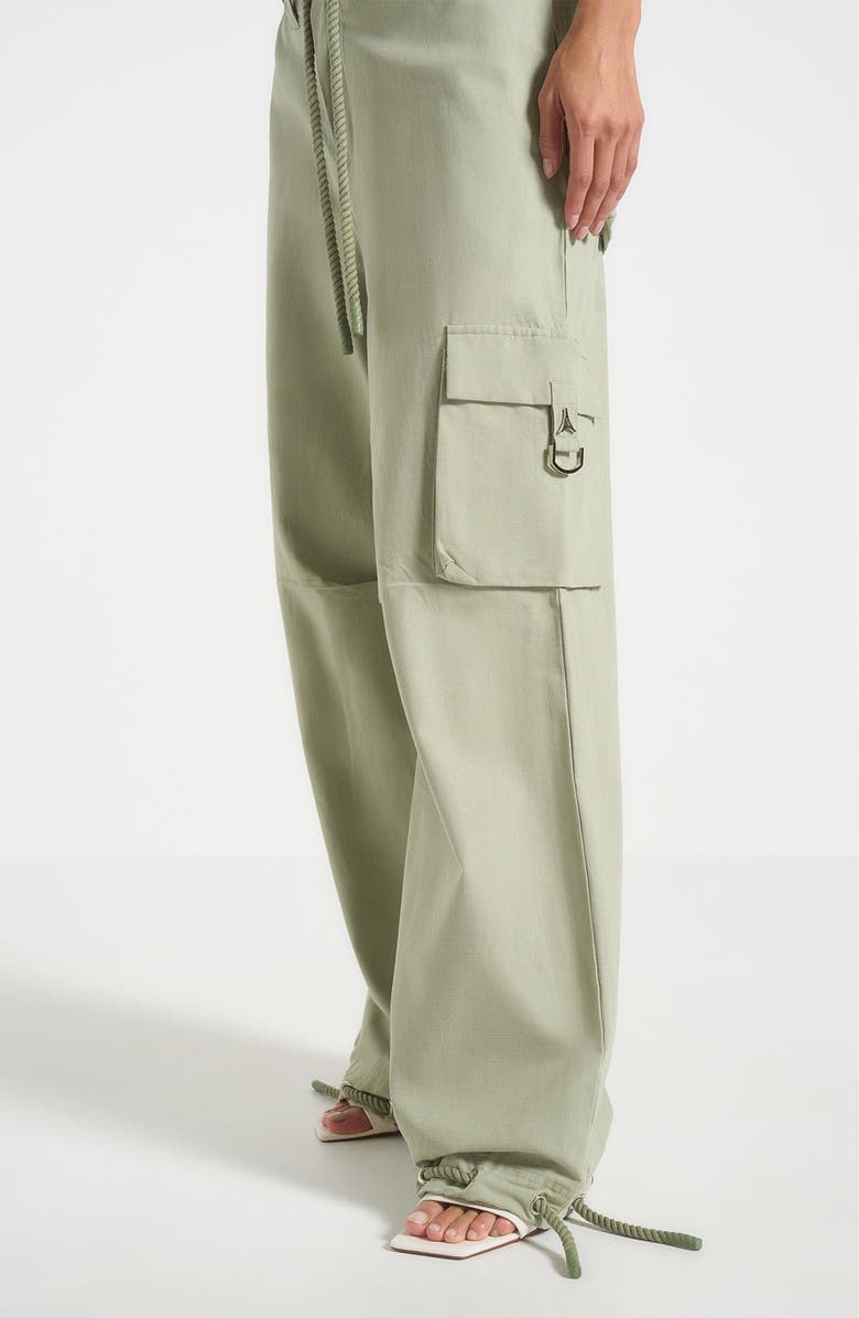 Manière De Voir Rosa Ripstop Parachute Cargo Pants, Alternate, color, Sage
