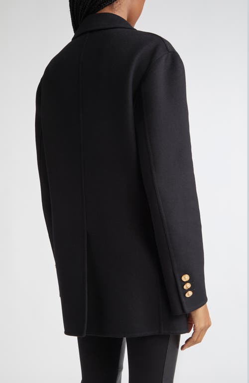 Versace Double-breasted Cachemire Blend Jacket In Black