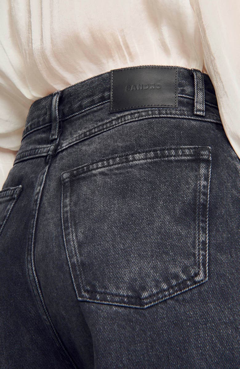 SANDRO Rawy High Waist Tapered Leg Jeans, Alternate, color,