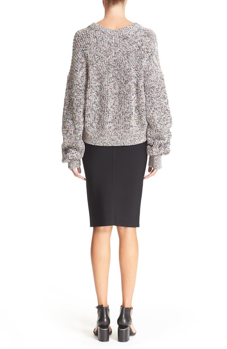 alexanderwang.t T by Alexander Wang Crop Cotton Sweater, Alternate, color,