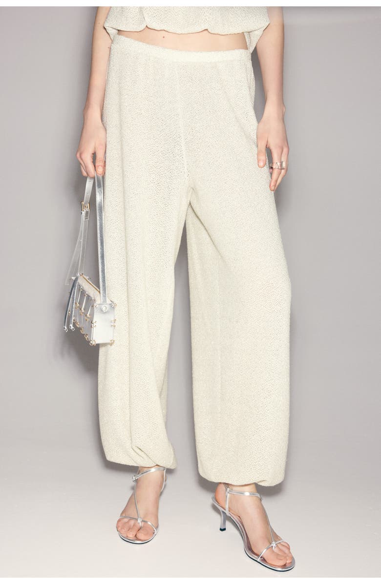 H&M Glittery balloon pants, Alternate, color, Light Dusty Green