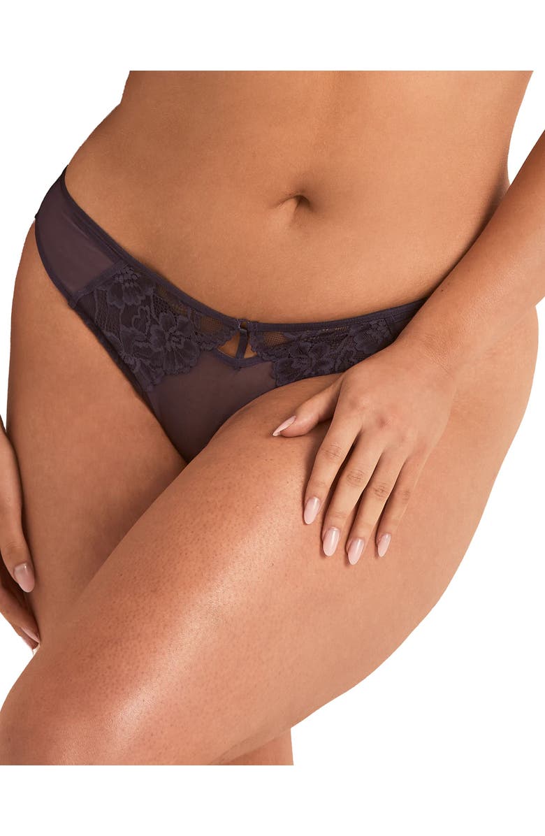 Adore Me Cam Thong Panties, Main, color, Dark Purple