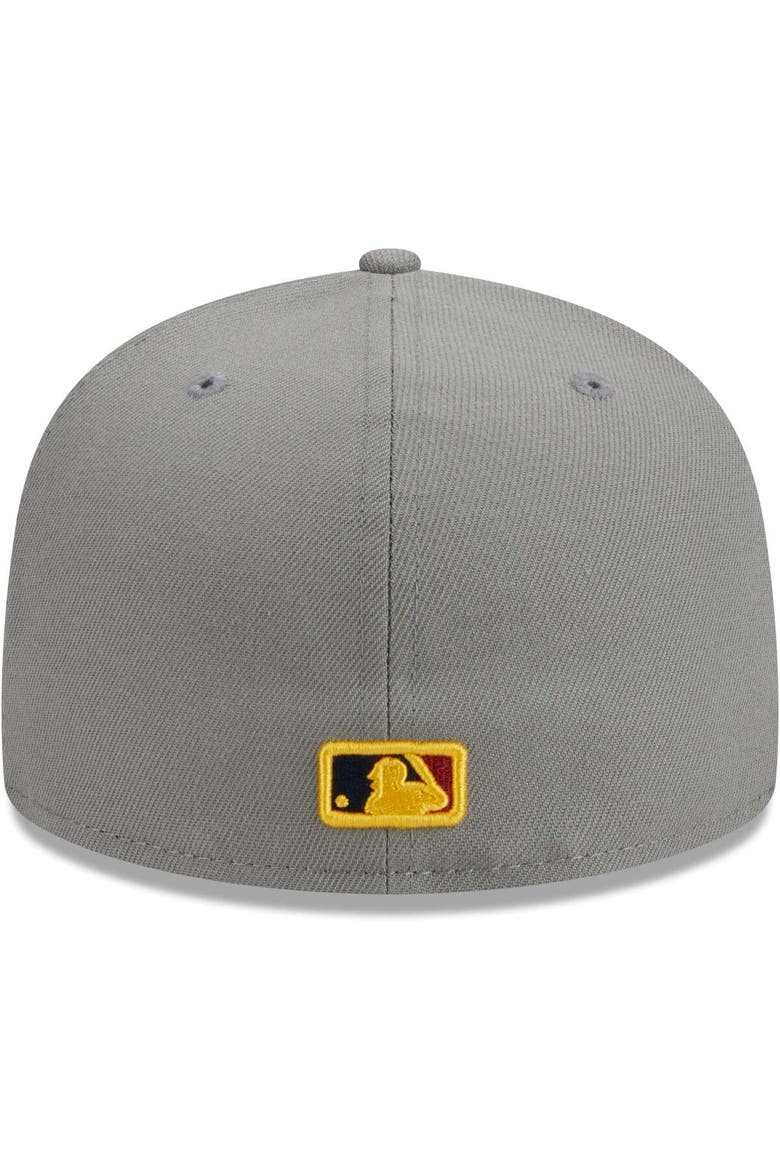 Men's New Era Gray Los Angeles Dodgers Color Pack 59FIFTY Fitted Hat, Alternate, color, Gray
